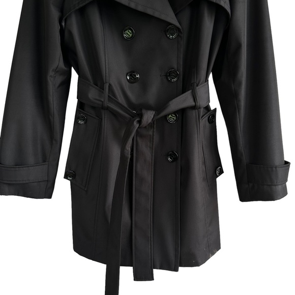 Calvin Klein Black Trench Jacket Coat Fall Quiet Luxury Minimalist - Picture 8 of 13